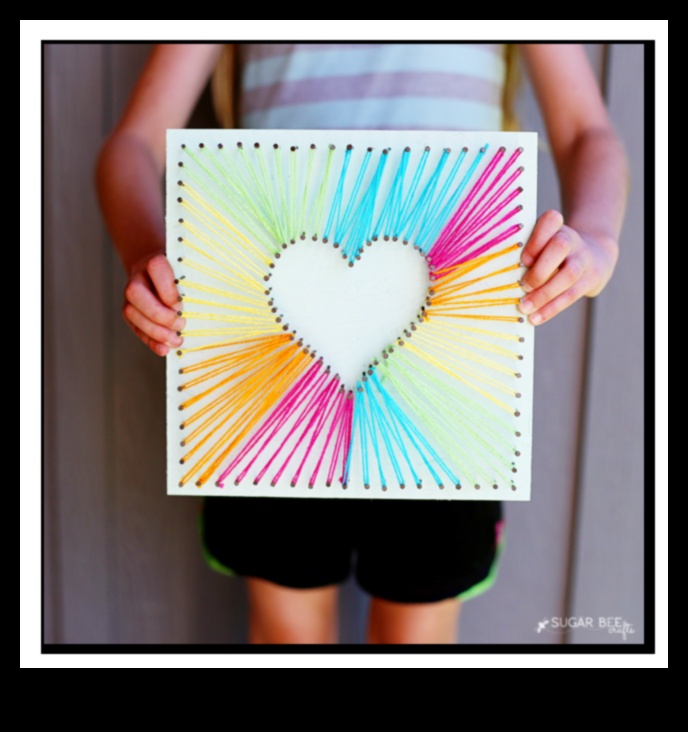 Kids' DIY String Art: Δημιουργία γεωμετρικών σχεδίων με πολύχρωμες χορδές