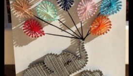 Kids' DIY String Art: Δημιουργία γεωμετρικών σχεδίων με πολύχρωμες χορδές